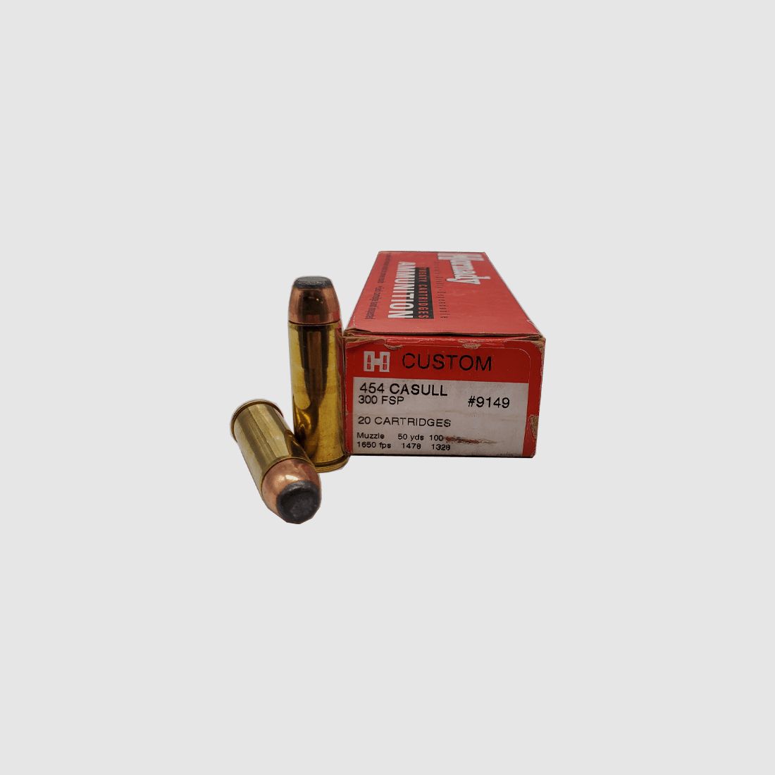 Revolverpatronen Hornady Custom 454 Casull 300FSP #9149 !!!
