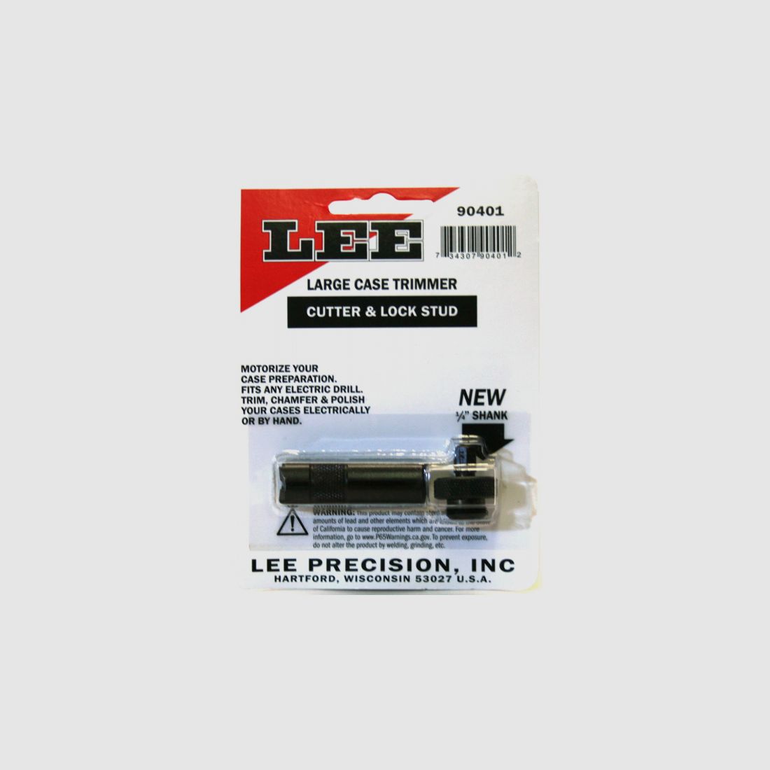 LEE LARGE CUTTER & Lock Stud Hülsentrimmer für .50 BMG 50 Browning 480 Ruger 500 S&W Bullet > 475''