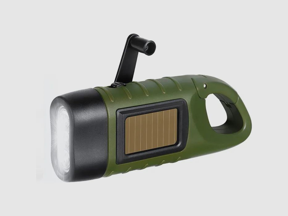 Latarka LED "Twin Power Dynamo" w kolorze zielonym