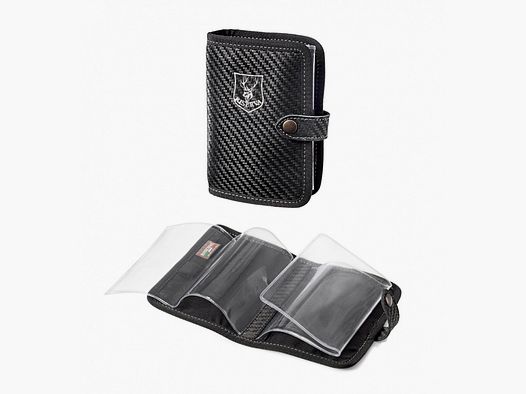 PORTADOCUMENTI RISERVA R2223 Lizenzmappe aus Leder mit Carbon-Effekt