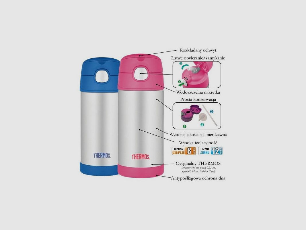 THERMOS thermos per bambini con cannuccia – unicorno 355 ml, immagine 3 di 4