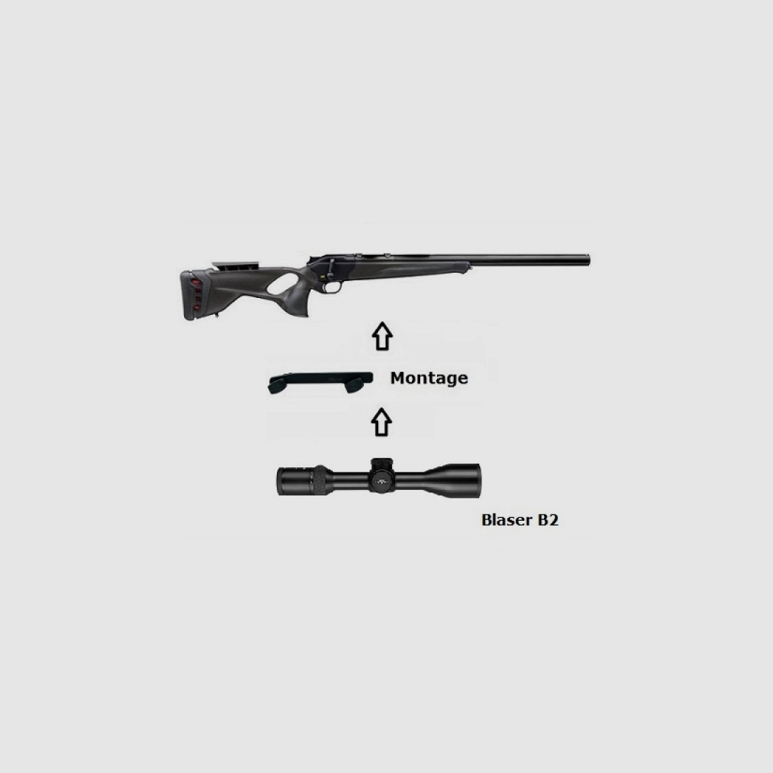 Blaser R8 Ultimate Silence + Blaser B2 2-12x50 iC S + Montage + ... / Komplettpaket