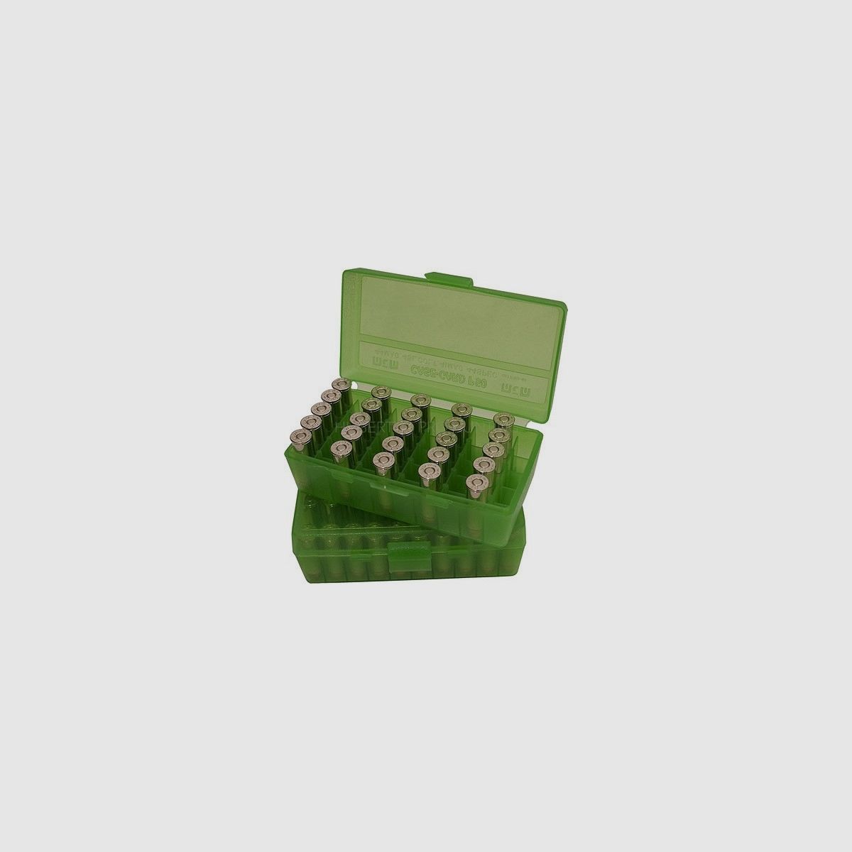 MTM – Caja para 50 cartuchos – cal. 9x19 / .38 / 9x18, etc. – P50-9M-16