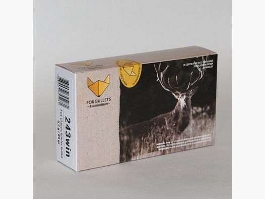 Fox Bullets Classic Hunter .243 Win. 80GR / 5,2g sin plomo 20 cartuchos