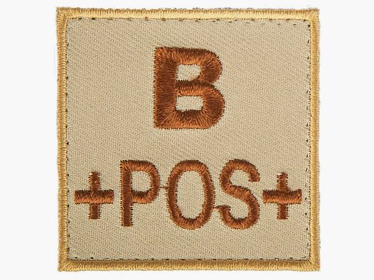 A10 Equipment A10 Equipment Blutgruppenpatch Blutgruppe B positiv sand