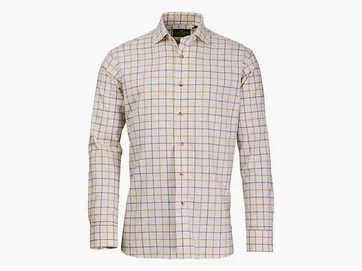 Laksen Edgar Brushed Organic Cotton Shirt, gorse/camel