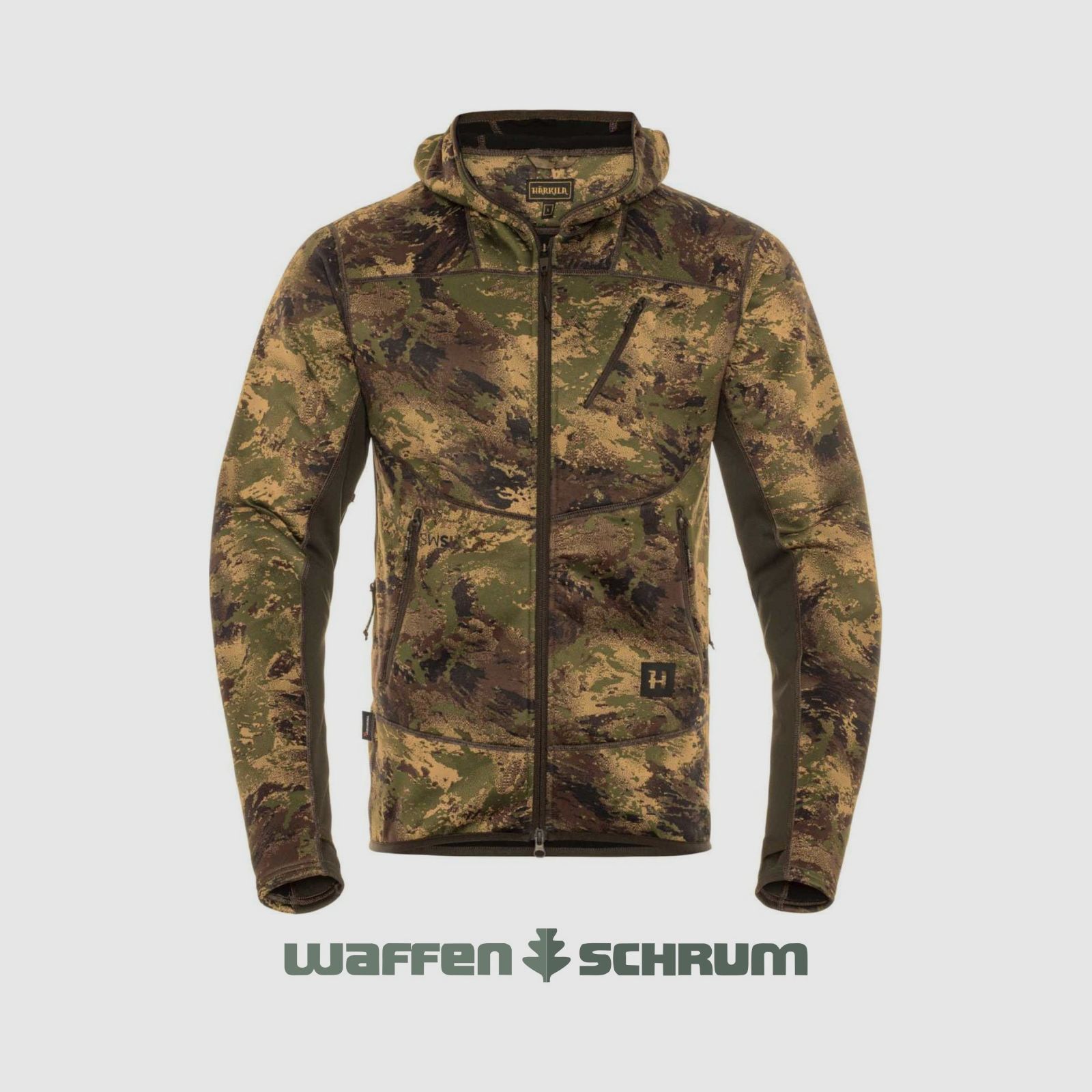 Härkila Fleece Hoodie Deer Stalker Camo Axis MSP Forest Green