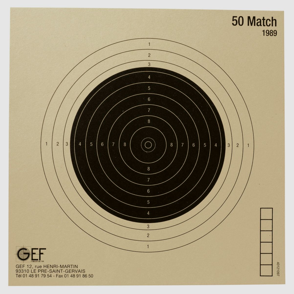 Cibles 50 Match (x100)