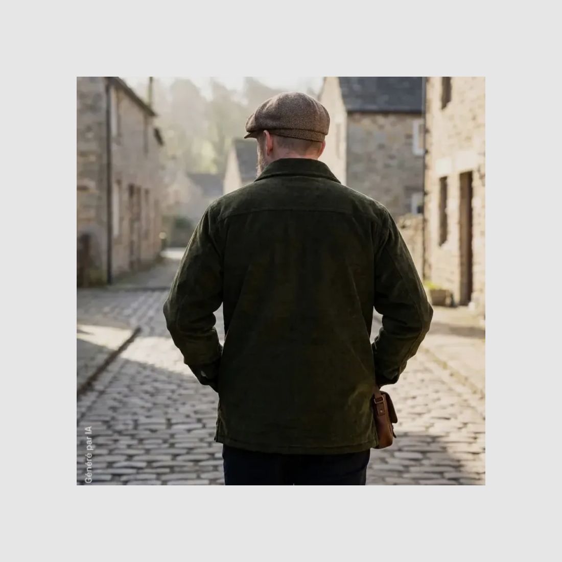 Green Deerhunter Cord Jacket Lined with Sherpa, image 10 of 13