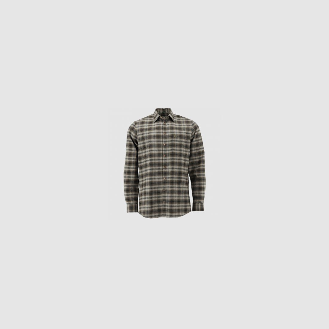 OS Trachten Camicia da Uomo Ricamo Cervo (verde/grigio) | 43/44