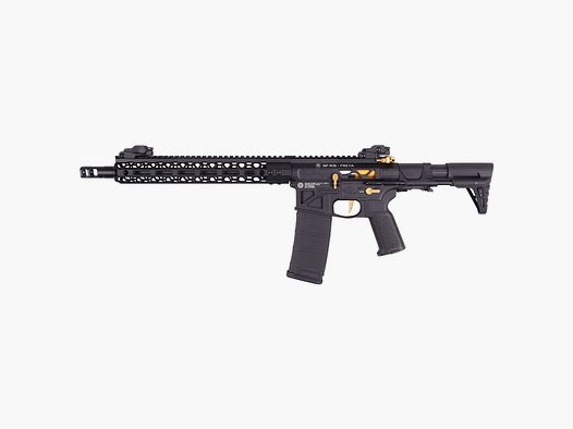 GP R15 FREYA HEXAGON Skeleton 12,5" PDW gen.2 M-LOK Negro/Dorado S-AEG Libre a partir de 18 años -F- | Delta Armory