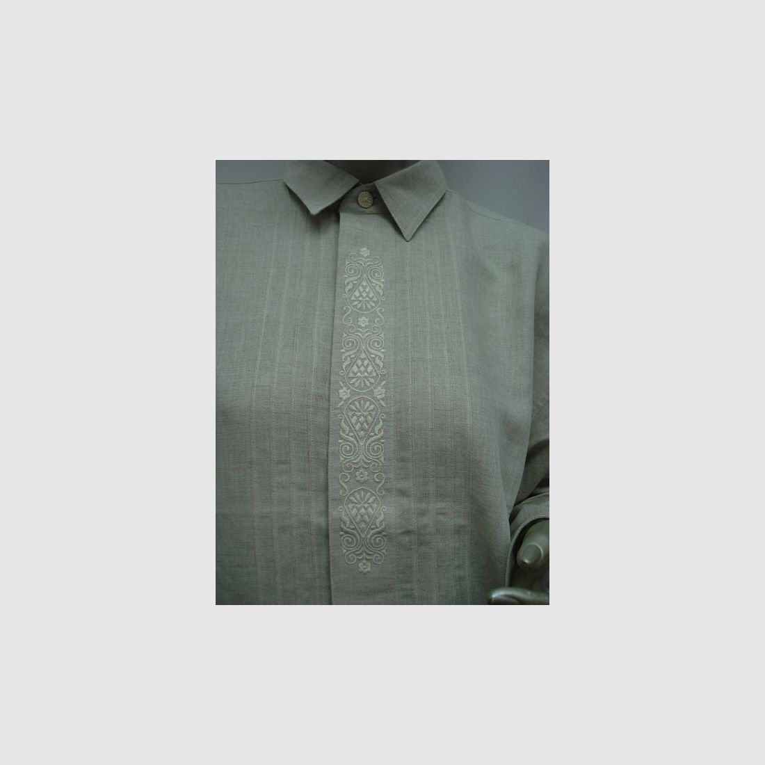 Leinen 1/1-Arm Stickerei - Gr. 39