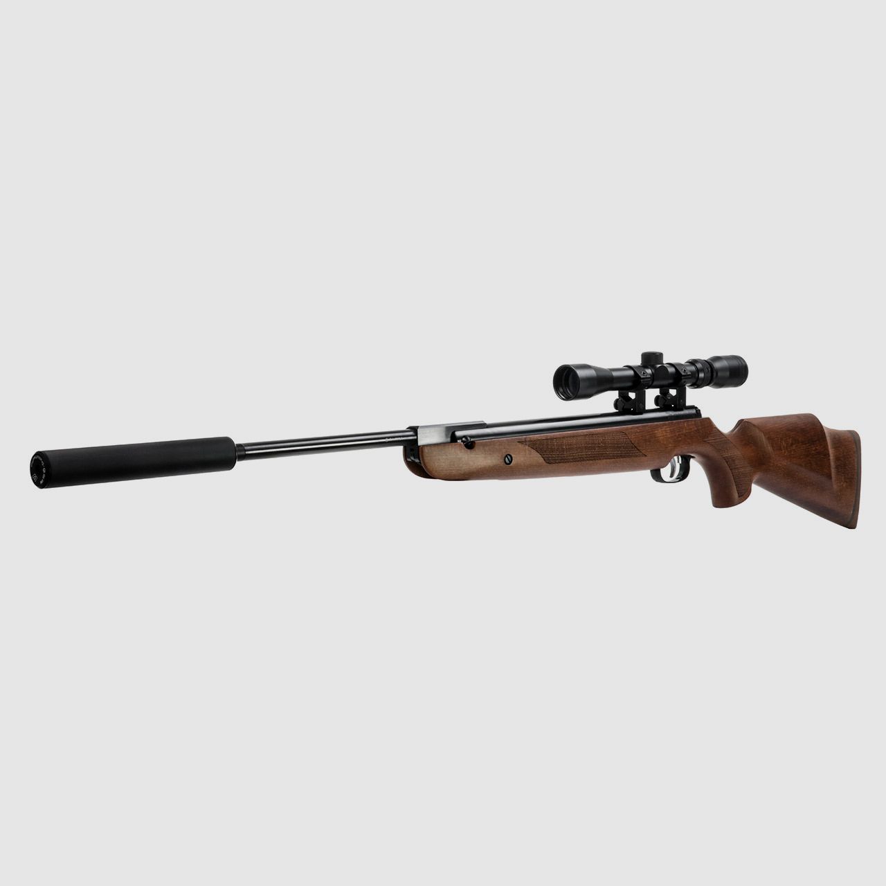 Knicklauf Luftgewehr Weihrauch HW 95 Luxus SD Buchenholzschaft 1/2 Zoll UNF SchalldĂ¤mpfer Kaliber 5,0 mm (P18)