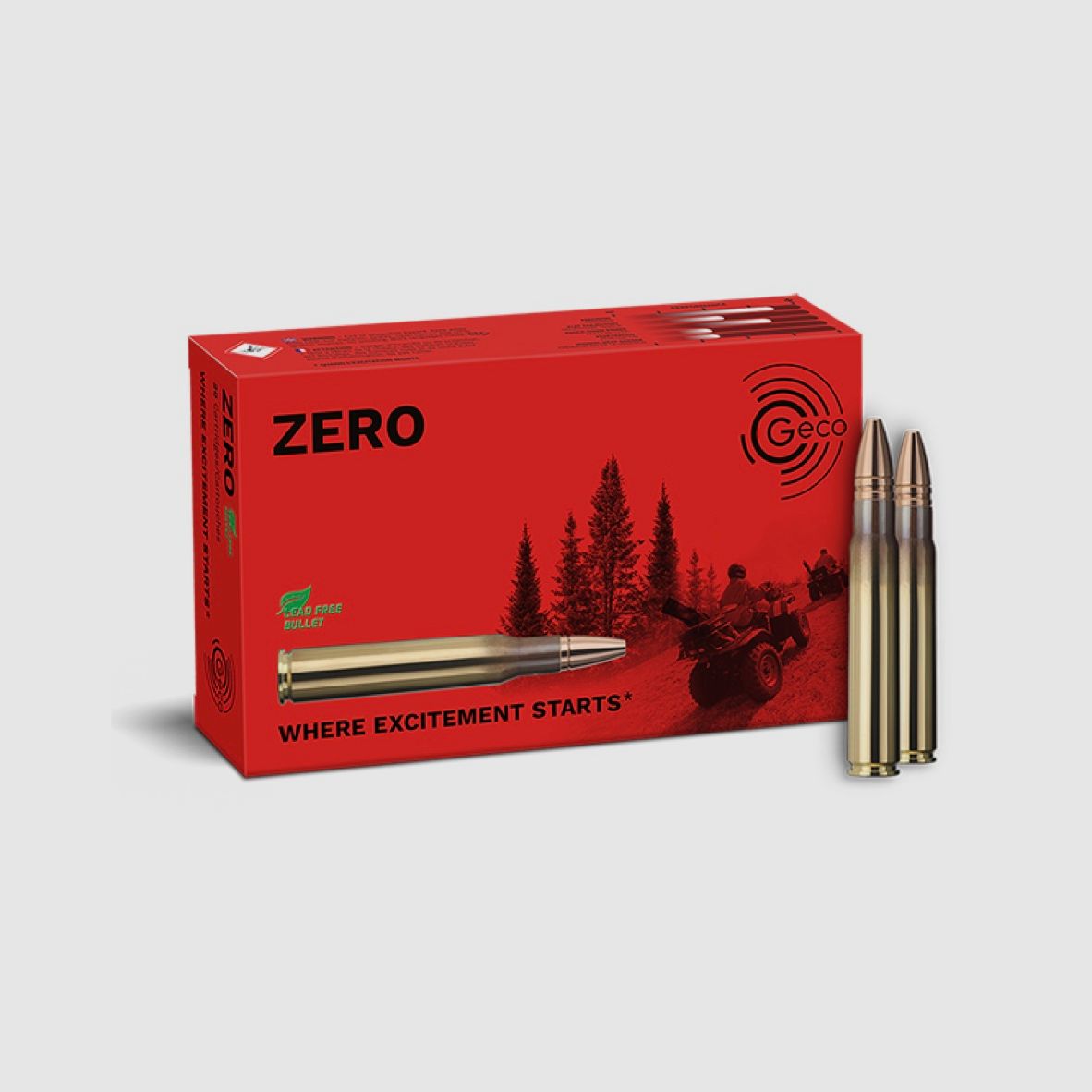 Geco 2318950 Zero 9,3x62 11,9g 184grs. Sans plomb 20 pcs