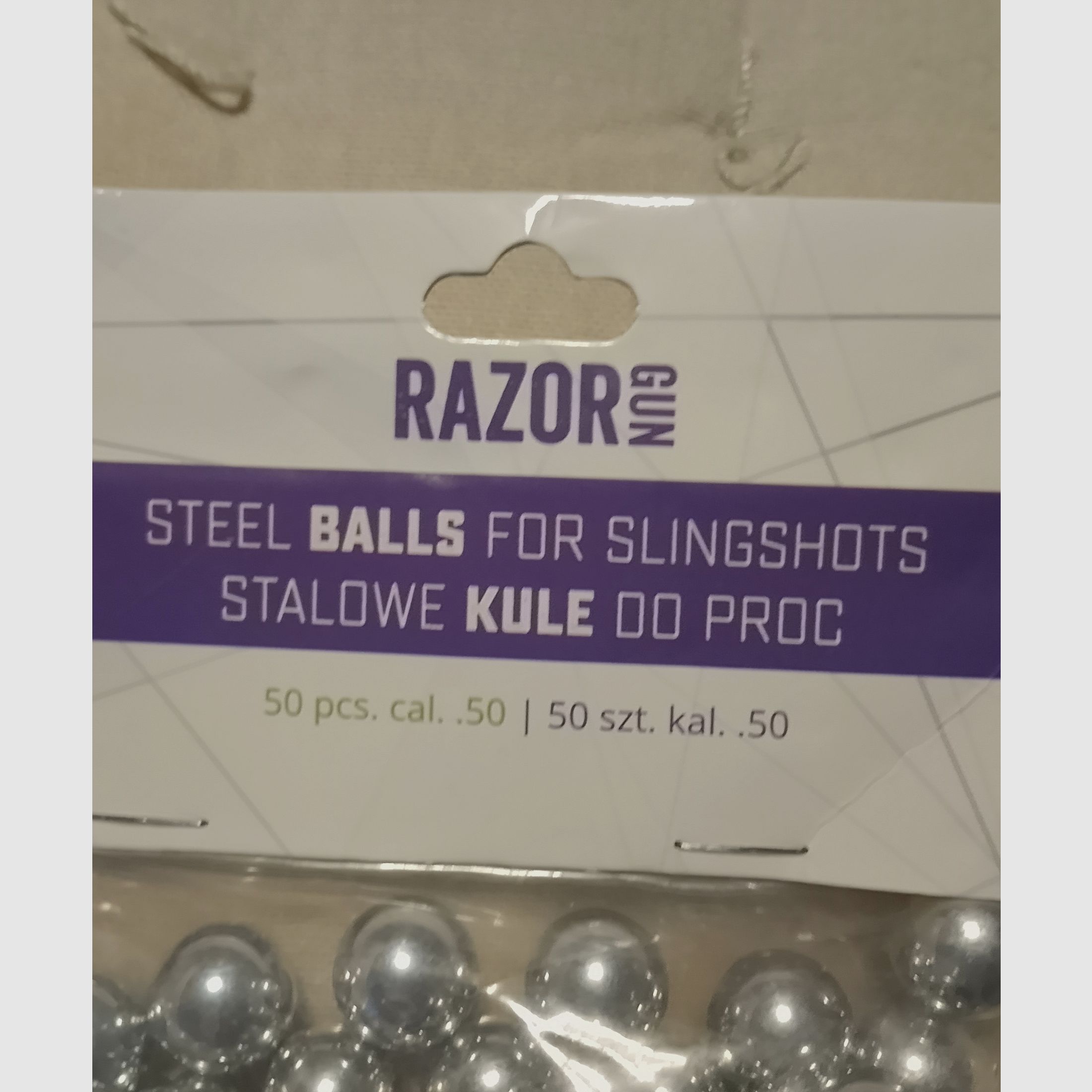 Stalen ballen stahl Kugeln slinger kaliber .50 12,6mm Razor Gun nieuw