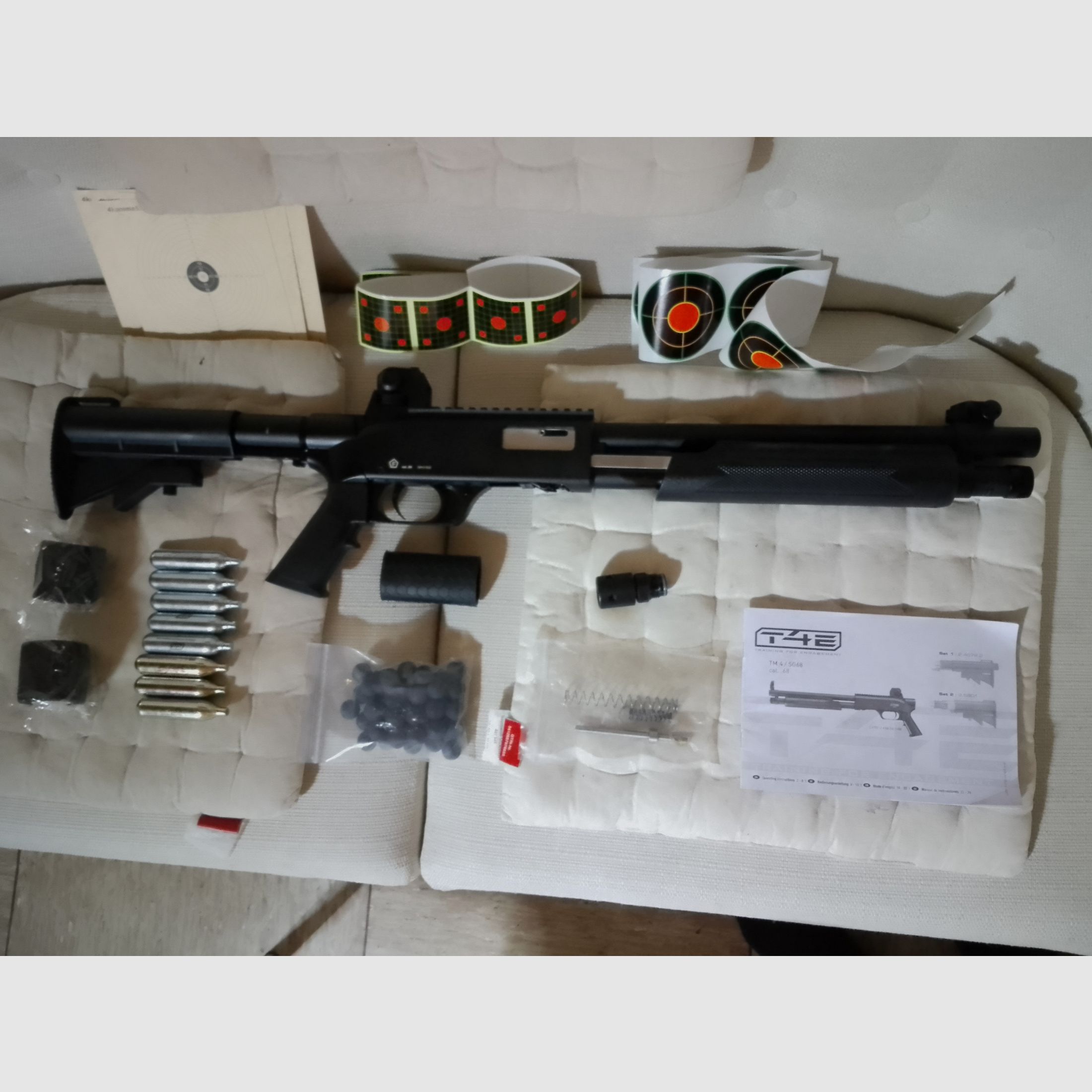  Walther T4E SG68 Shotgun co2 Druckluftgewehr Pumpgun Ram Home Defense Gewehr cal .68 Paintball Makierer + Export kit