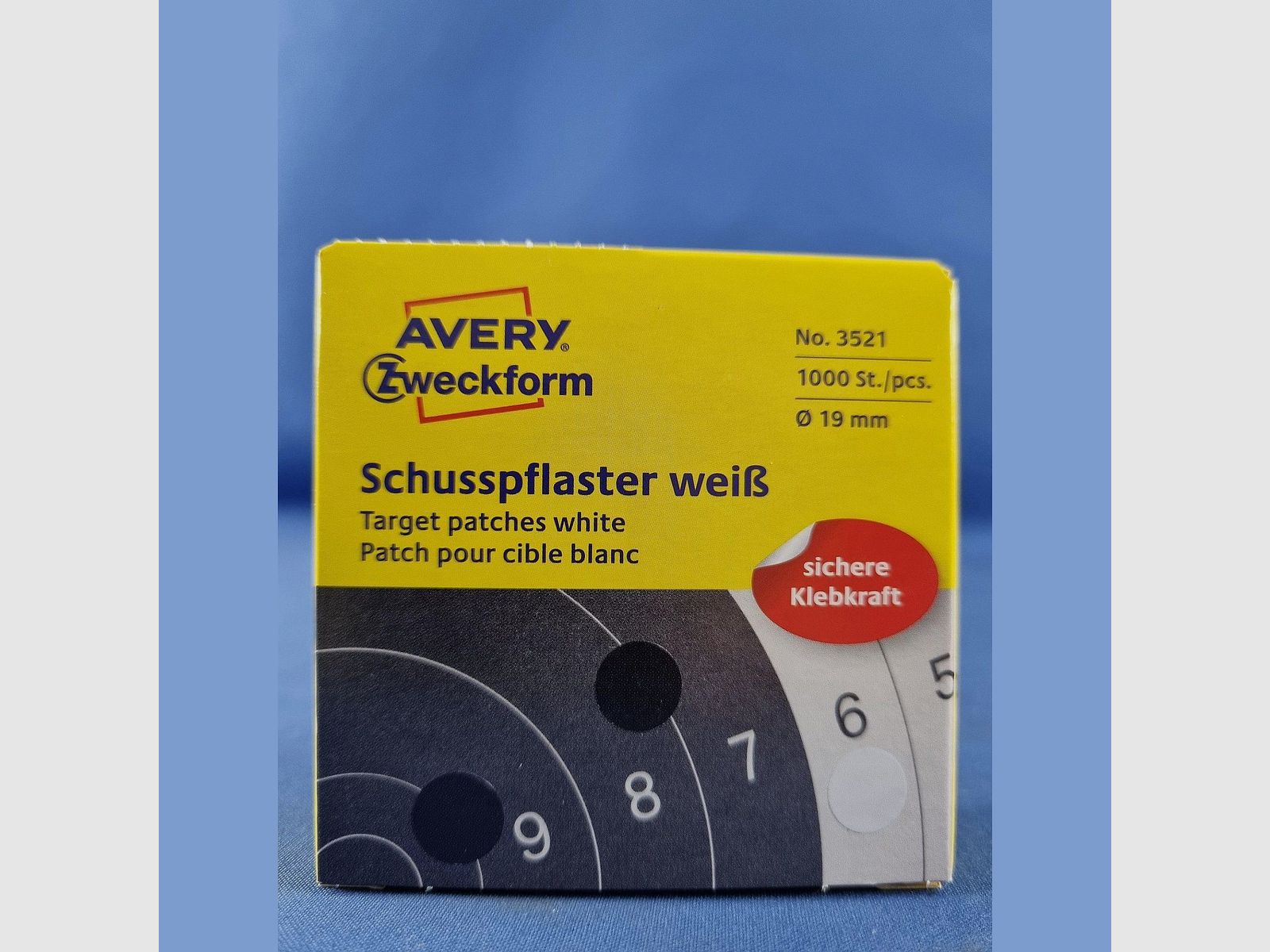 Zweckform Pansement de tir – 19 mm blanc, 1000 pièces
