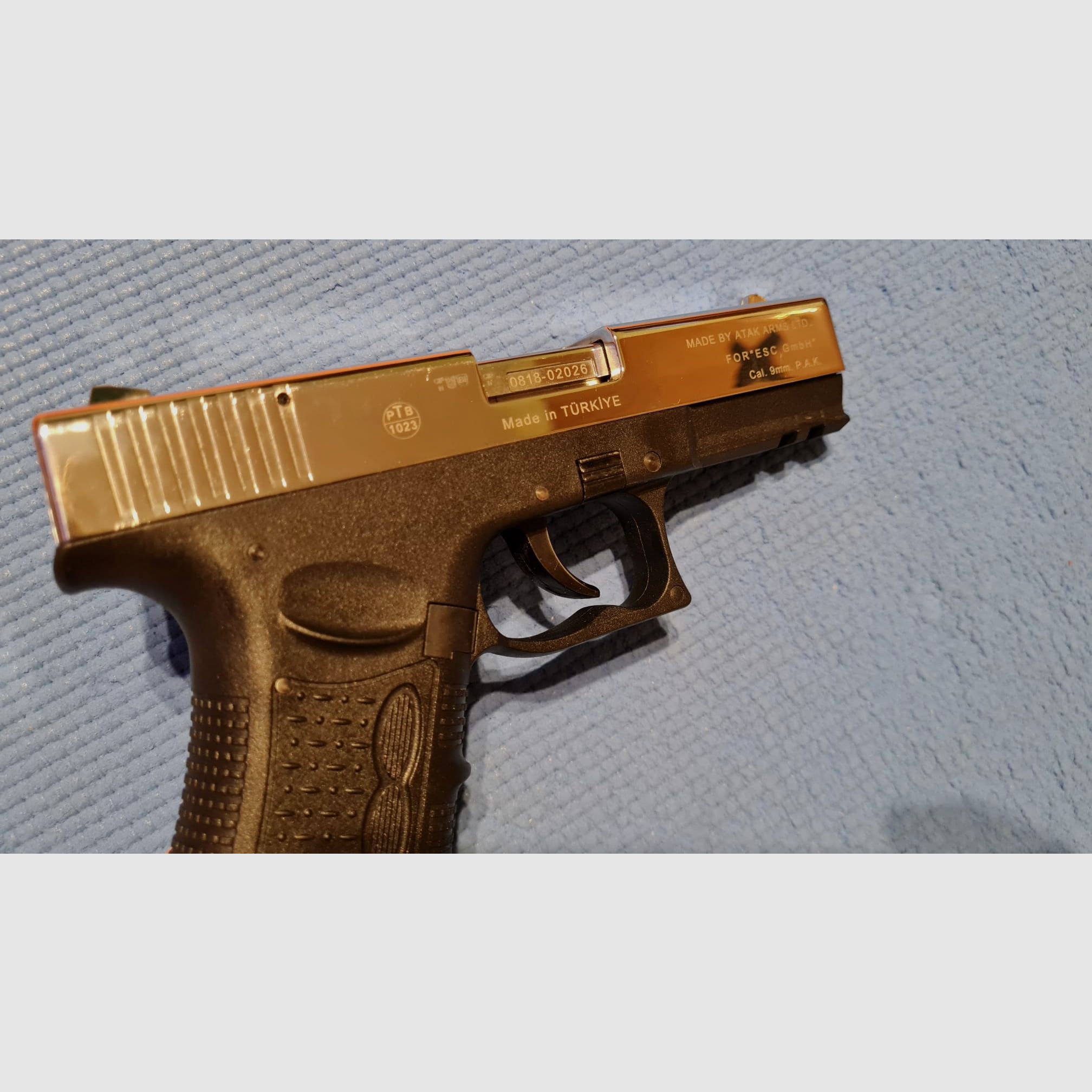 Zoraki 917 Chrome, 9mm P.A.K PTB 1023, imagen 2 de 7