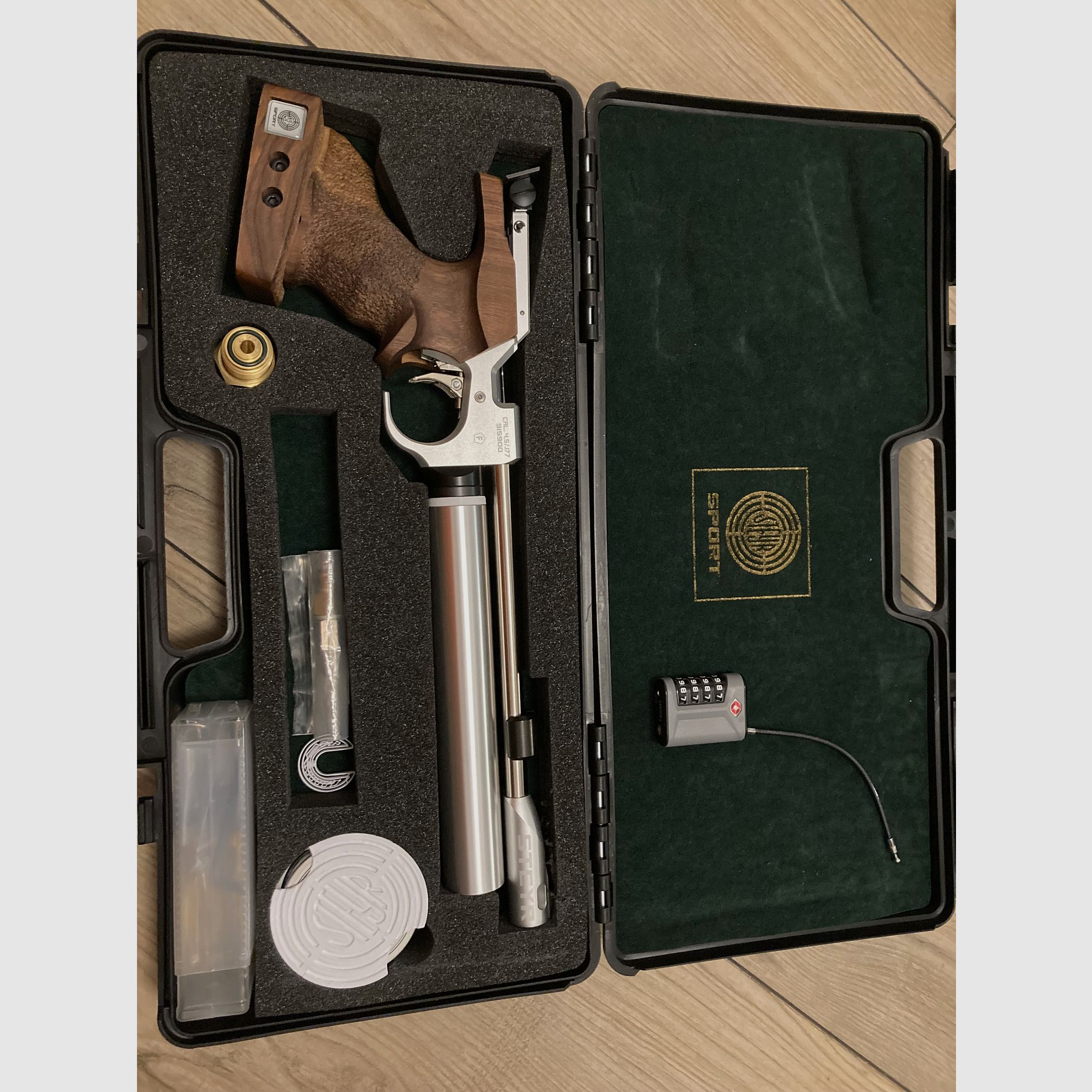 Steyr luchtpistool LP 2 zilver / zilver re Gr. M 4,5mm