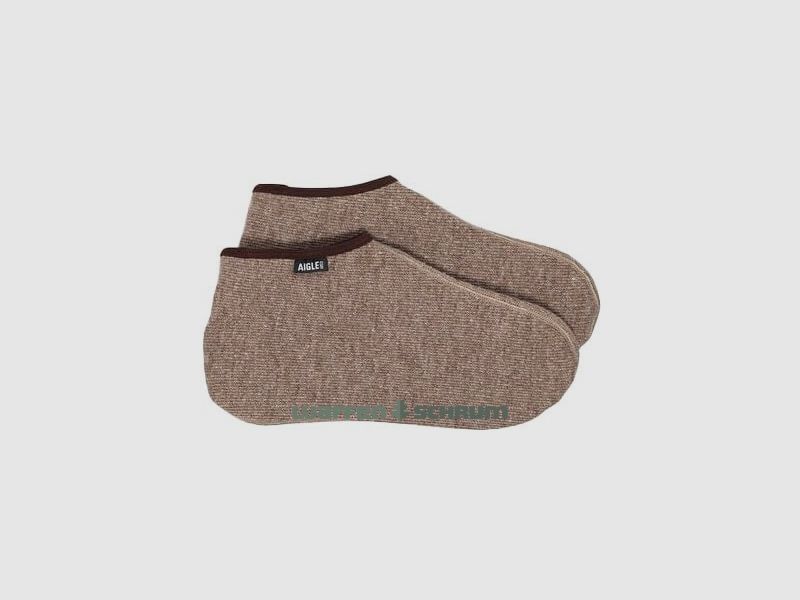 Aigle rubber boot sock melange earth