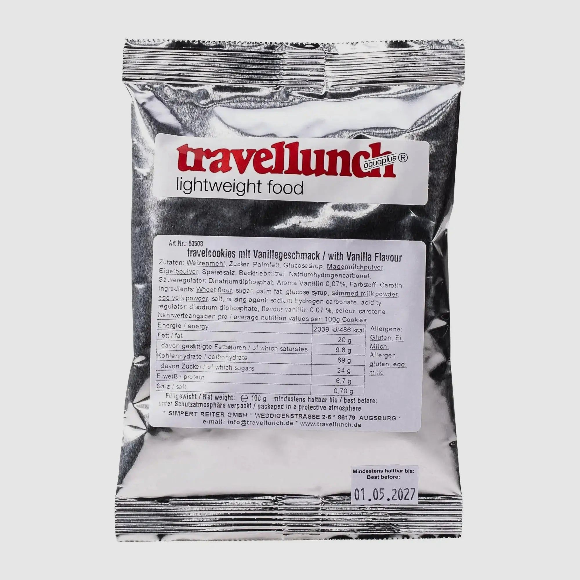 Travellunch Travellunch Travelcookies o smaku waniliowym