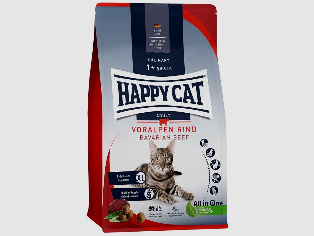 Happy Cat Katzen Trockenfutter Culinary Voralpen Rind 4 kg