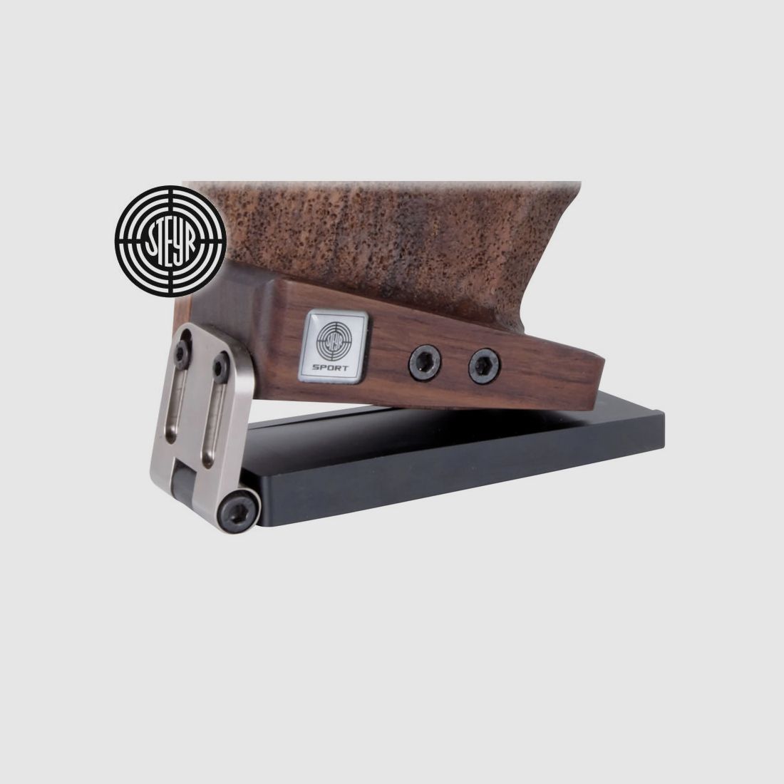 STEYR Auflageplatte fĂĽr Steyr Luftpistolen und andere Luftpistolen mit Holzgriff