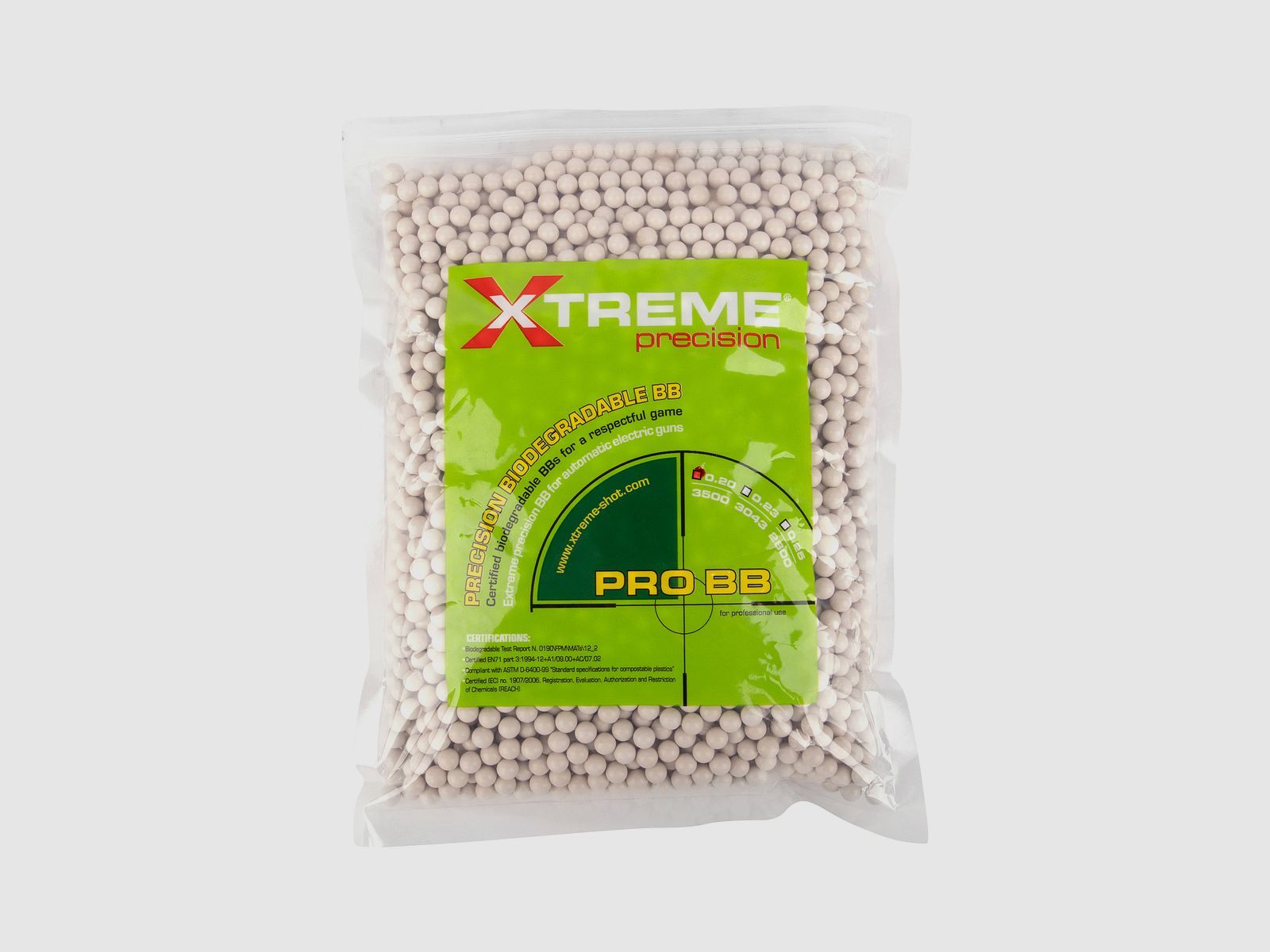 Evolution Xtreme Precision 6mm BIO BBs Bianchi 0,20 g 3.500 pezzi