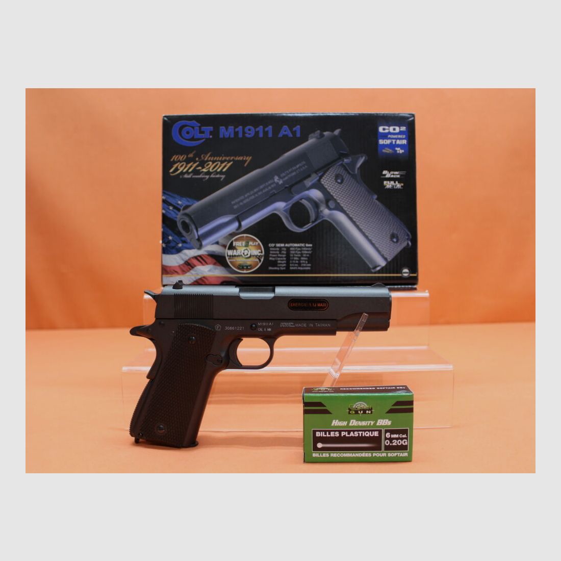 KWC. Airsoft CO2BB 6mm(Bullet) Colt® M1911A1 Pistole System CO2-Blow-Back (Semi-Auto)/ BAX S