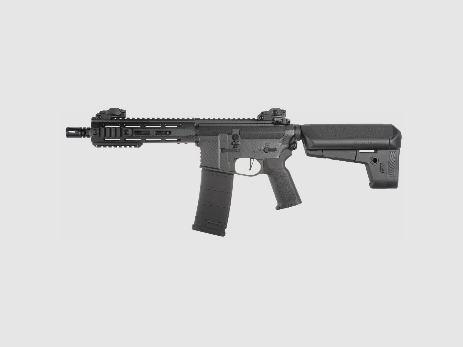 M4 AR15 M-LOK 8 pollici CHARLIE Carbon S-AEG Fucile Airsoft Libero da 18 anni | Delta Armory