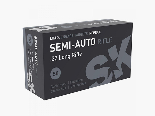 Rifle semiautomático SK .22 LR 40GR LRN 50 cartuchos