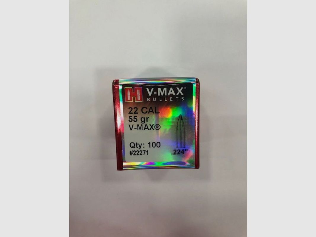 HORNADY Kogels .22 55gr V-MAX, afbeelding 1 van 2