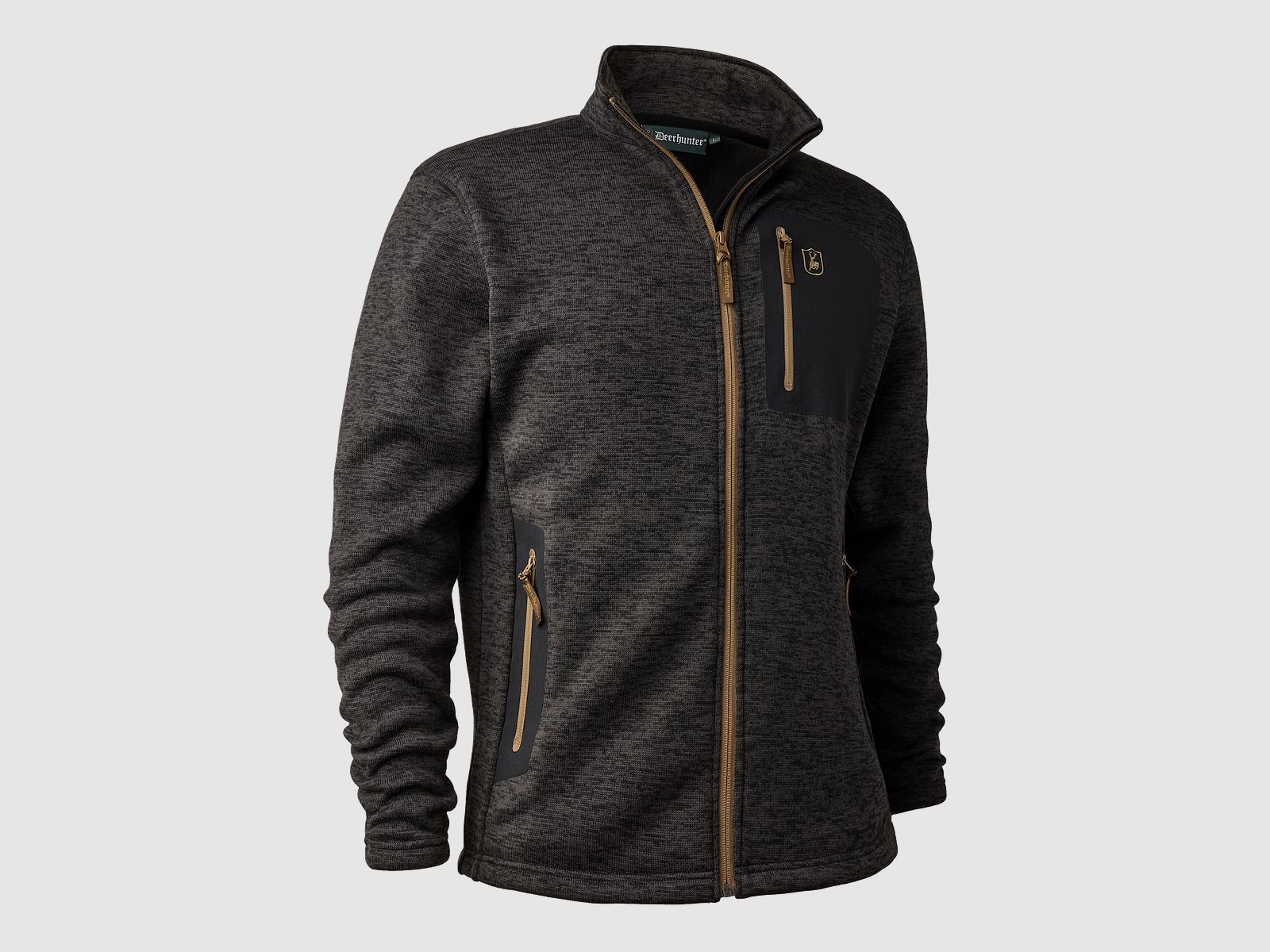 Deerhunter Sarek Veste Tricotée Gris Foncé melange 2XL
