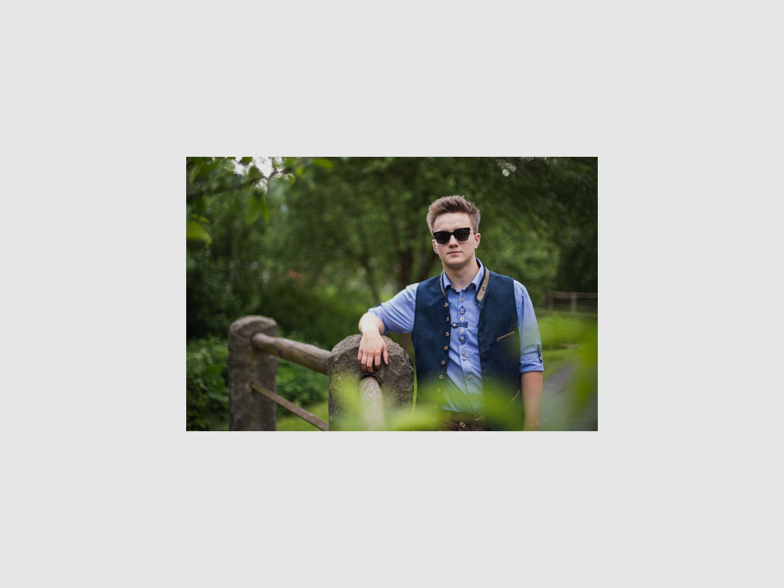 OS TRACHTEN Herrenweste 3 Leistentaschen Anthrazit