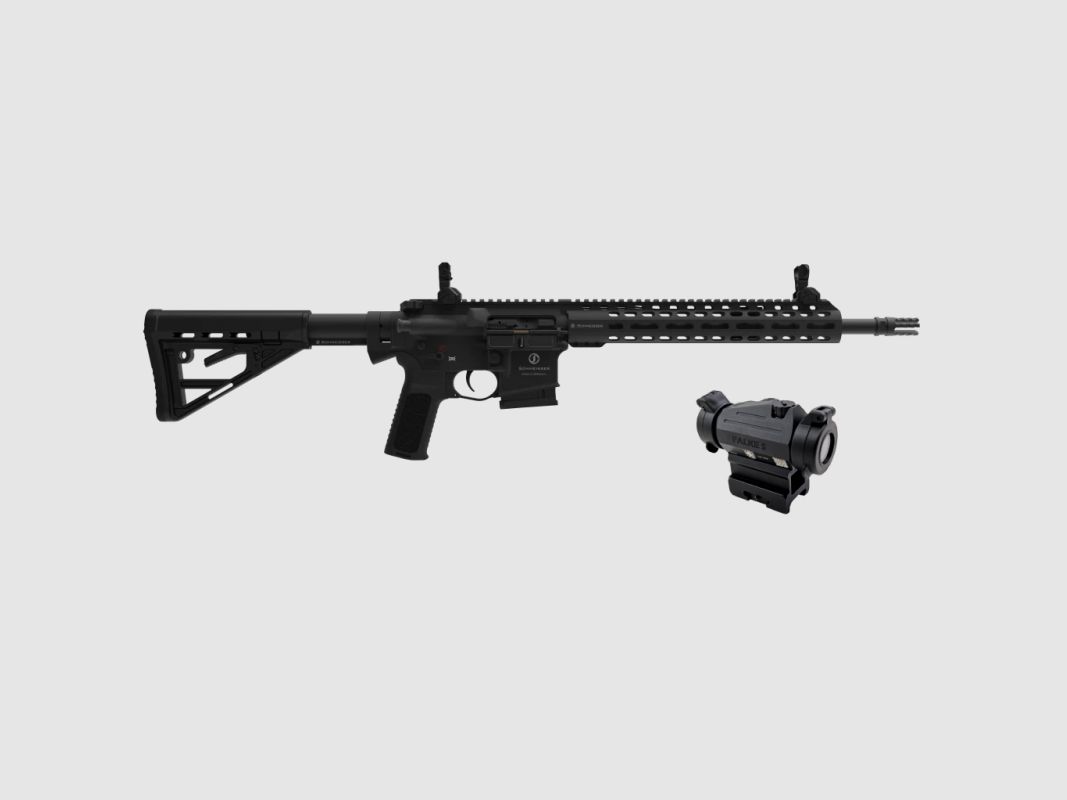 SCHMEISSER M4FL 223 REM MK2 14.5" M-LOK BLACK FALKE D-POL SET, image 1 of 9