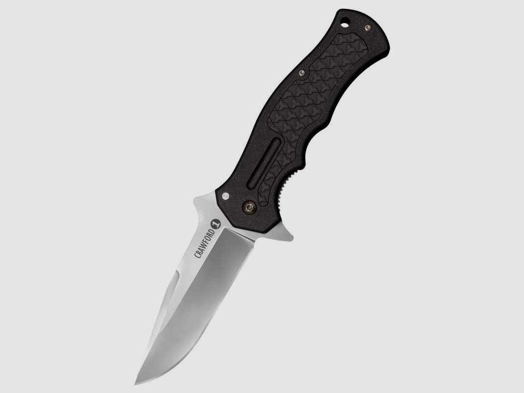 Cold Steel Crawford Model 1 Taschenmesser, Schwarzer Griff