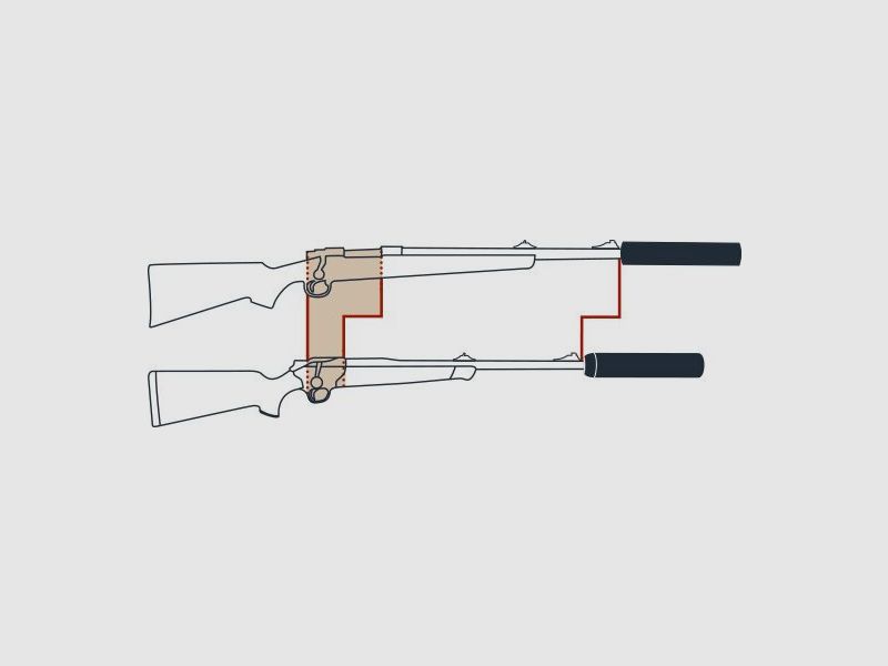 Blaser moderator on barrel