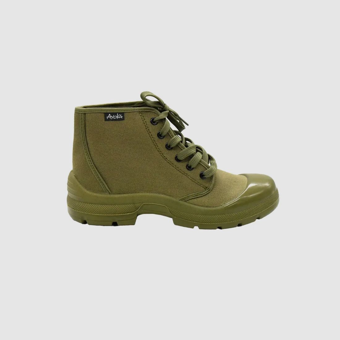 Brousse schoenen canvas katoenen bovenkant kaki maat 39 tot 46, afbeelding 2 van 13