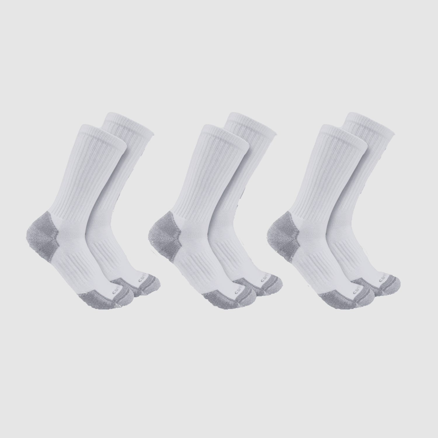 Carhartt Midweight Cotton Blend Crew Sock 3-pack Men White M