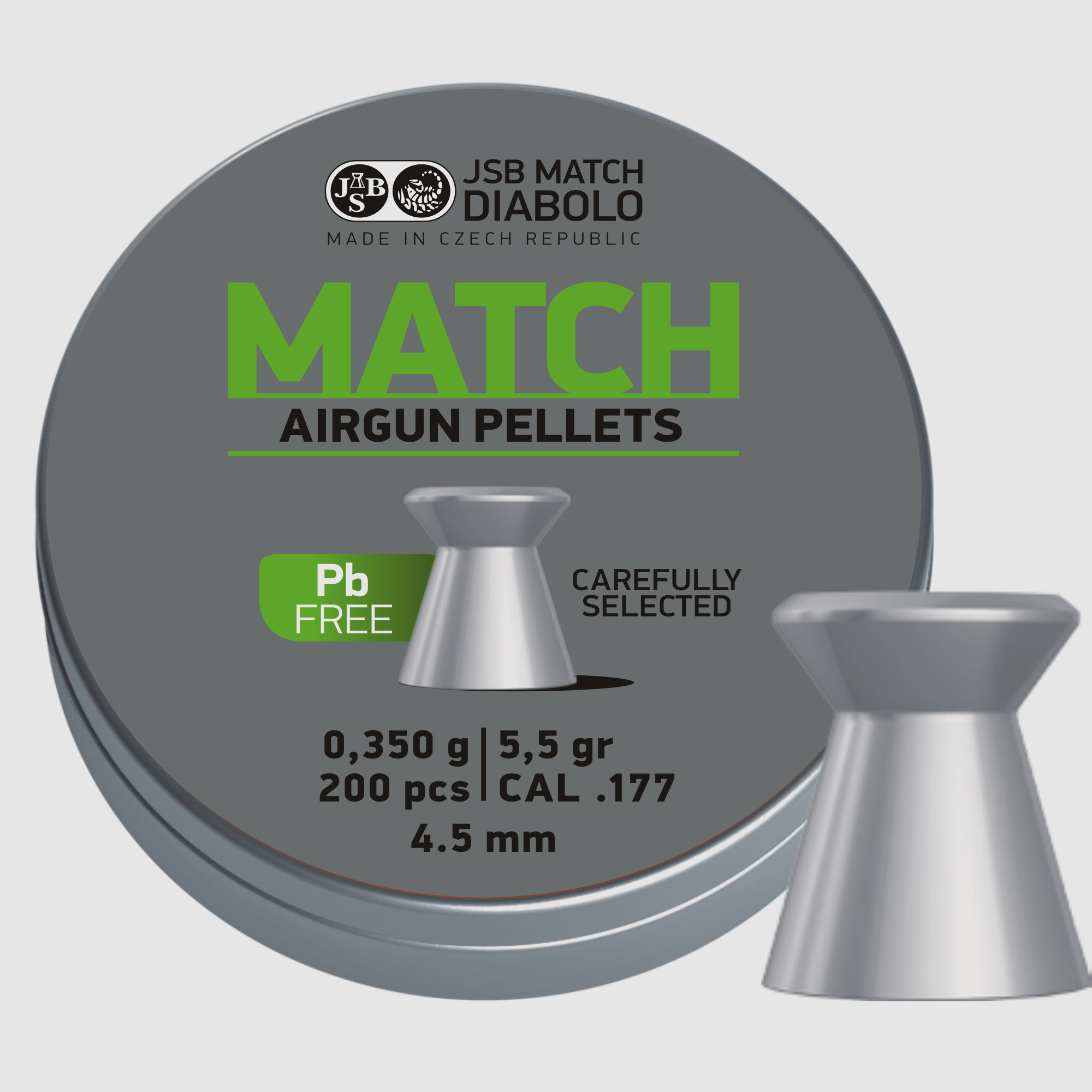 JSB Match bleifrei, Kal. 4,5mm, 0,35g