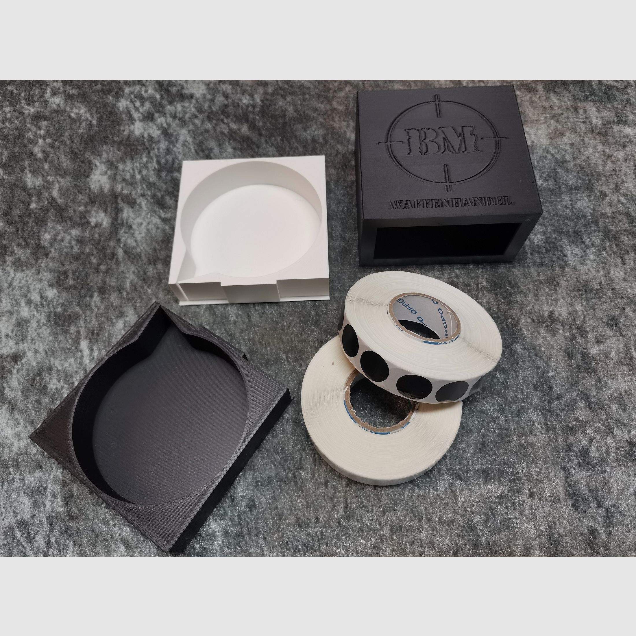 Shooting plaster box including white & black plasters sports shooter 19mm plaster box