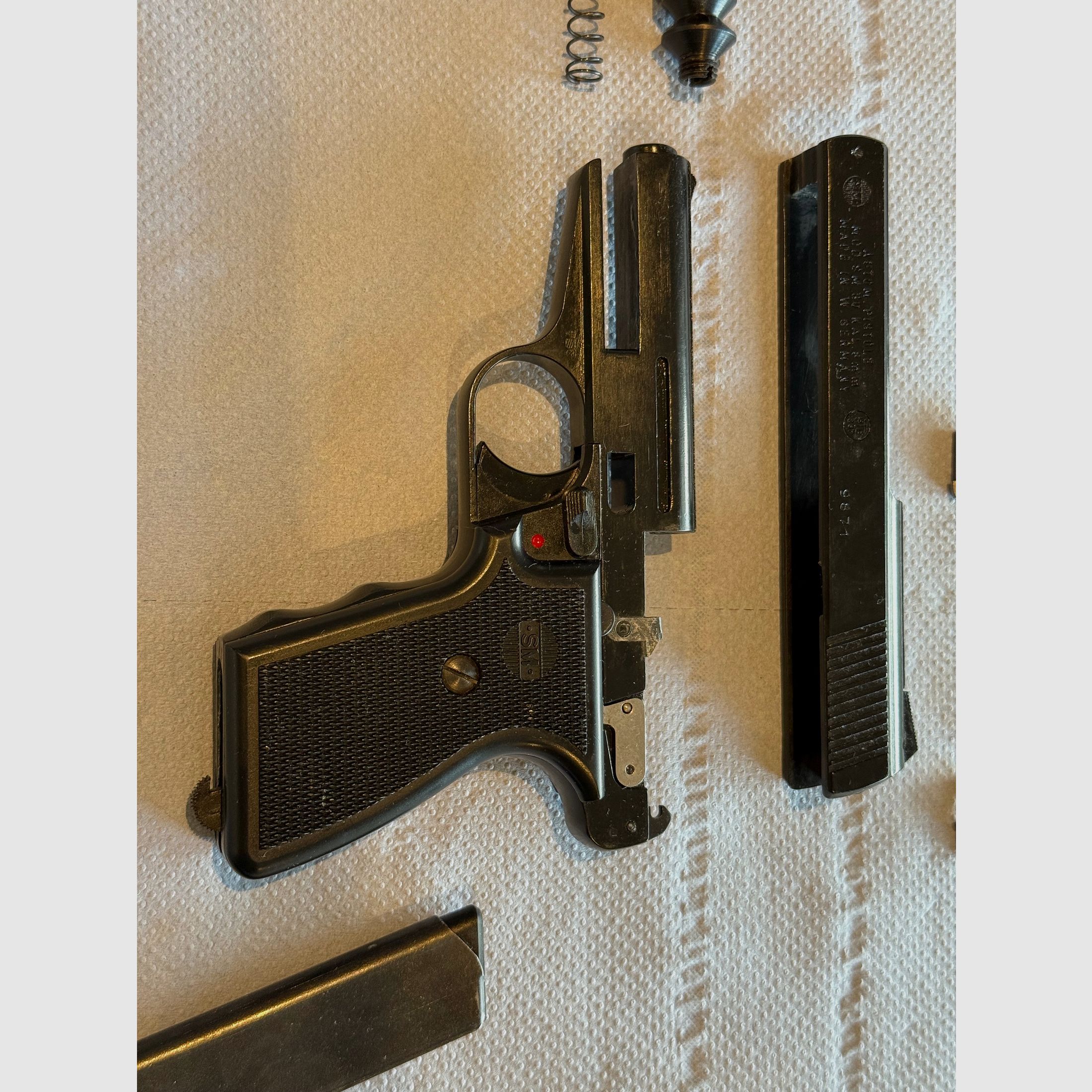 SM Rhöner SM 80 – Klassische Schreckschusspistole im Kaliber 8mm P.A.K. (PTB 267, Beschuss KC 1992)