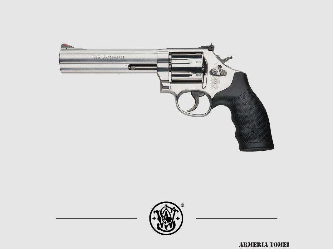 REVOLVER – SMITH & WESSON MOD. 686 PLUS – DISTINGUIERTER COMBAT MAGNUM 6′ KAL. .357MAG. INOX, Bild 1 von 2