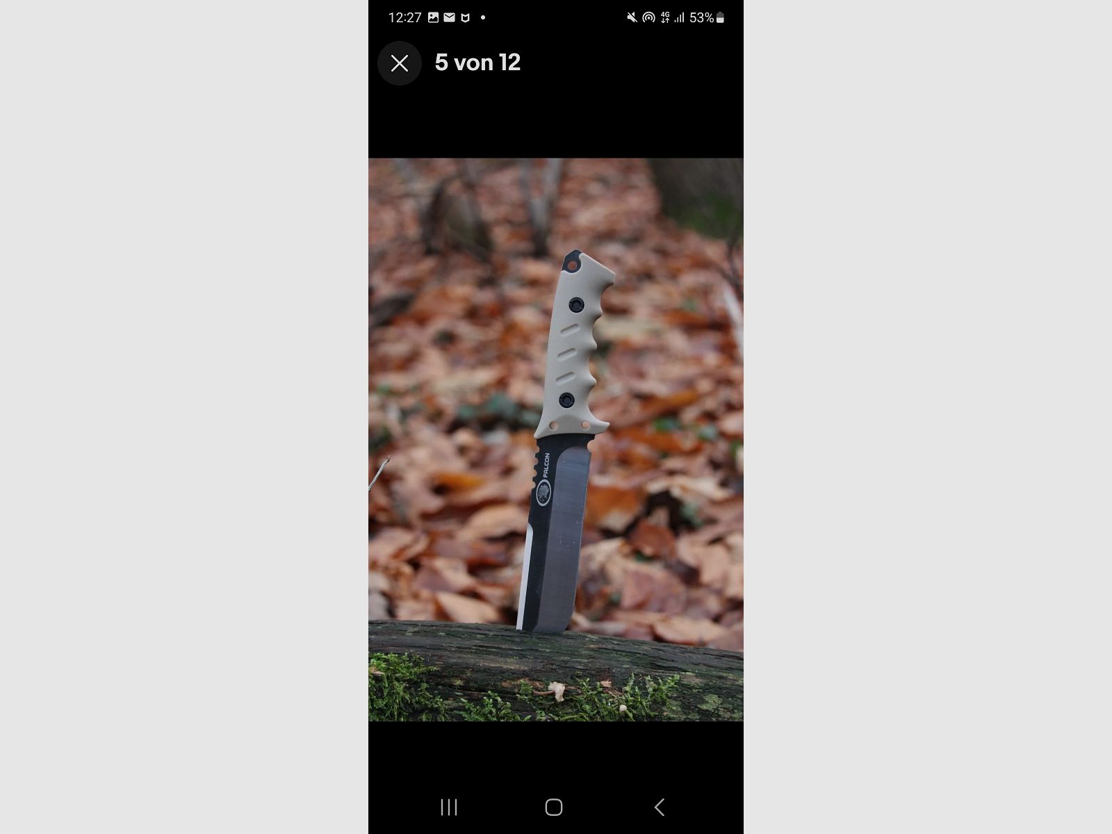 Coltello da esterno di alta qualità full tang incluso fodero in pelle e acciarino 28 cm