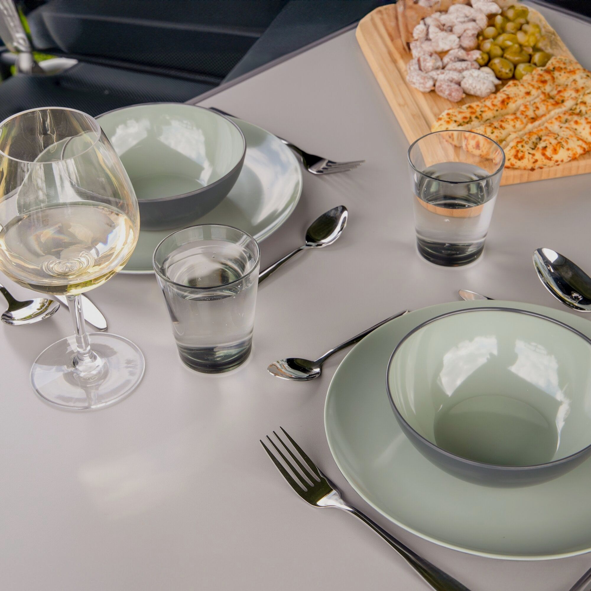 Set di Piatti Vivid Line, Grigio Chiaro, immagine 10 di 17