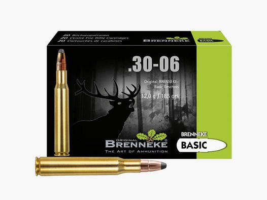 Brenneke .30-06 Spr. BASIC TLM 12,0g/185grs. – 20 pz.
