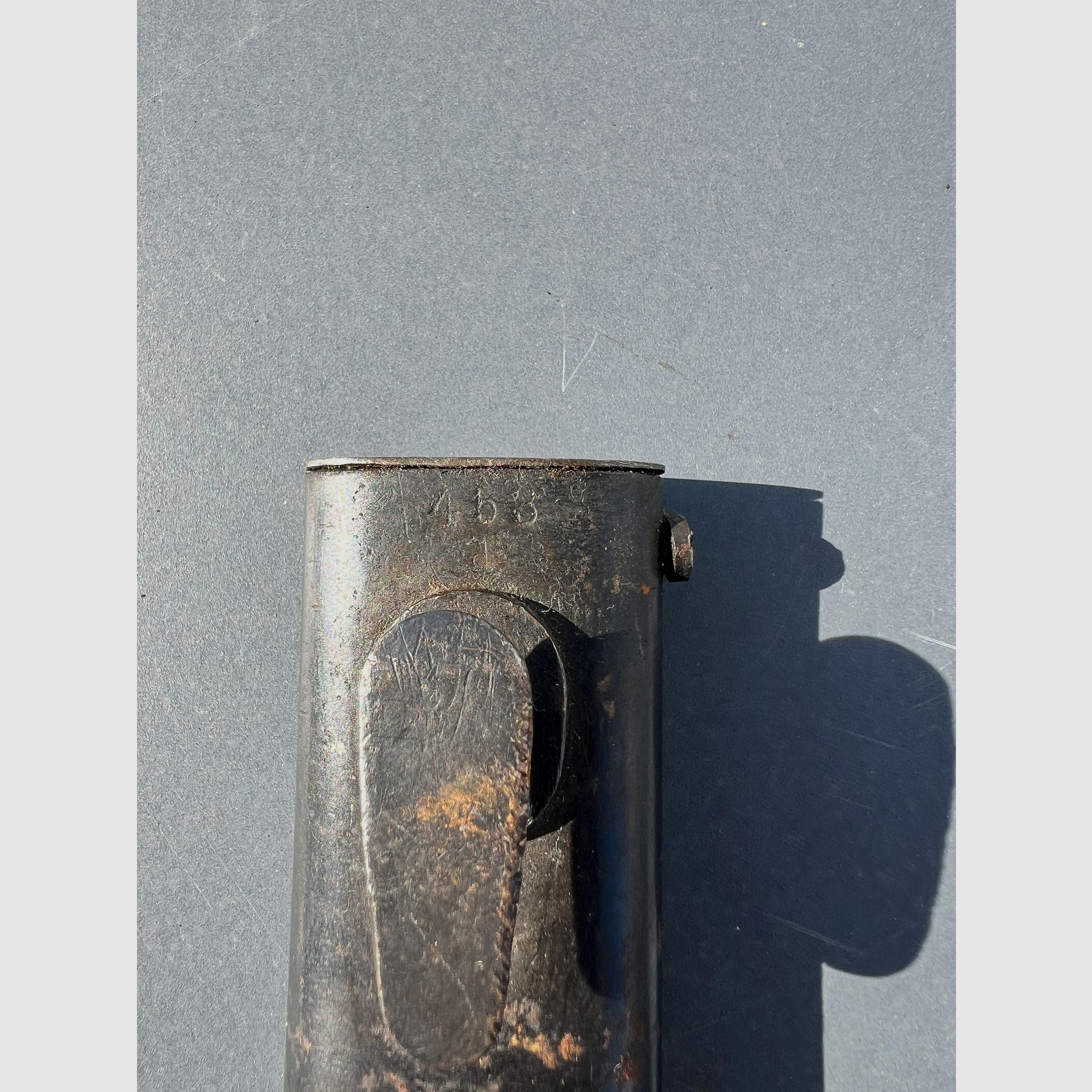 Originales deutsches K98 Bajonett / Seitengewehr 84/98 (Clemen & Jung, 1940) mit Scheide
