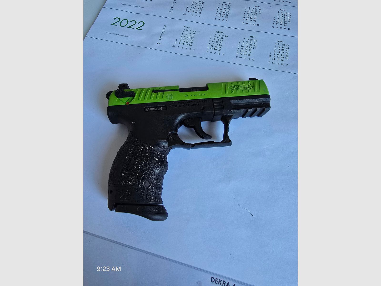 Walther P22Q Black/Green Sondermodell