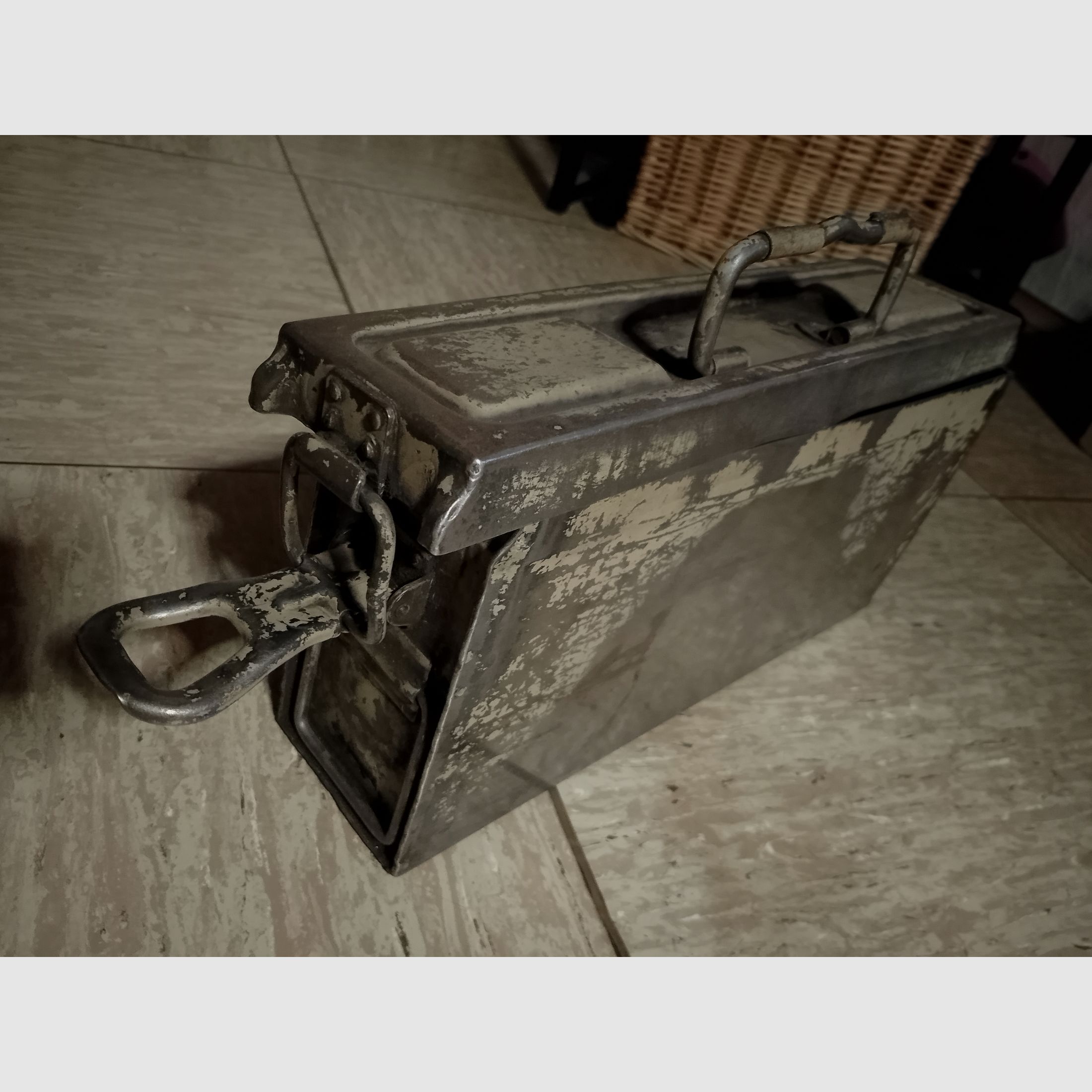 Munitionskiste klein länglich Bw Box Kiste Munition Bundeswehr 8,5cm x 17cm x 36cm