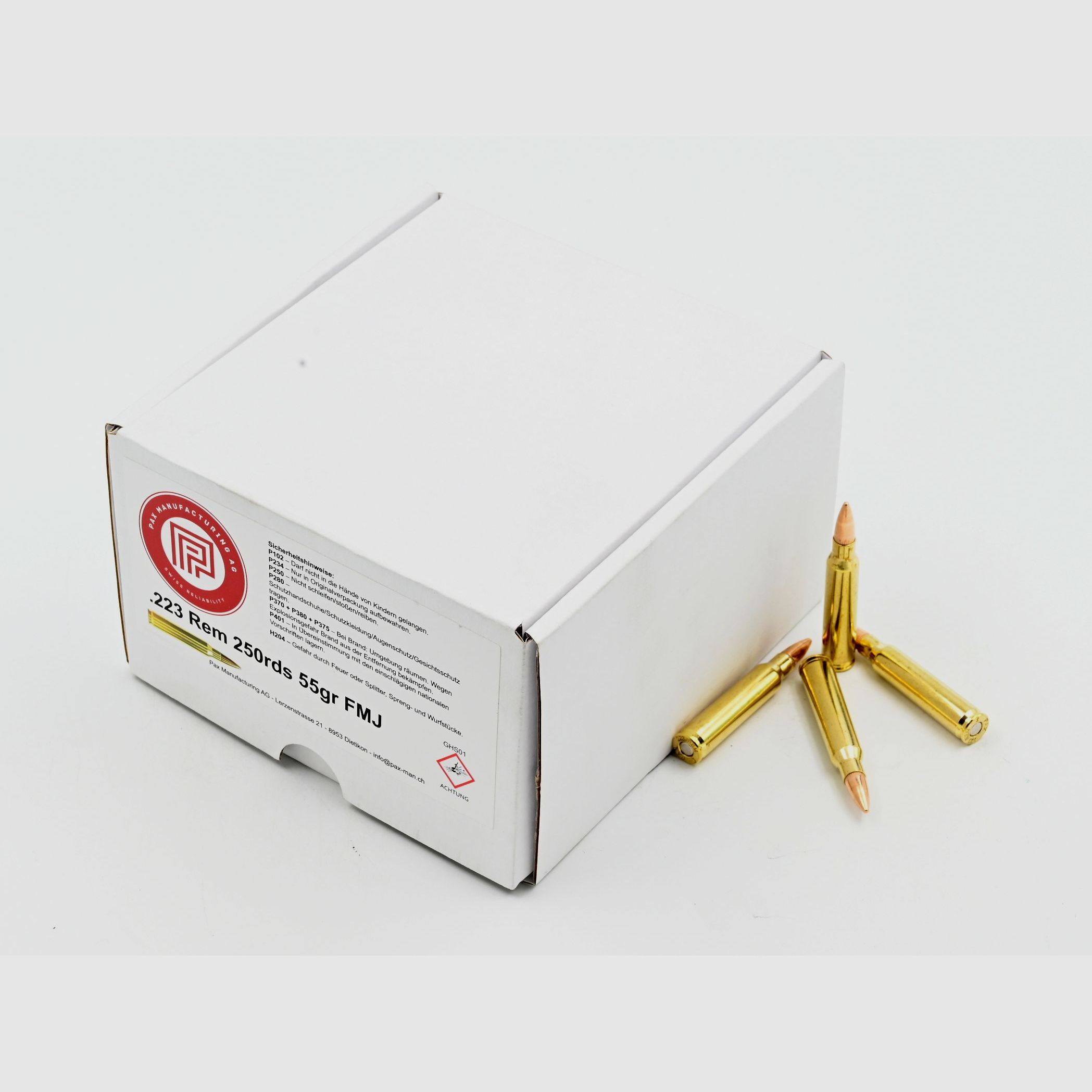 Pax, .223 Rem., FMJ 55gr, 250 Stk.